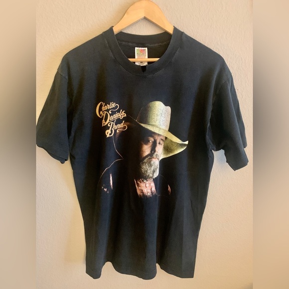 Fruit of the Loom Other - 1997 Charlie Daniels Band The Winds of Change.. T-Shirt Black Vintage Large